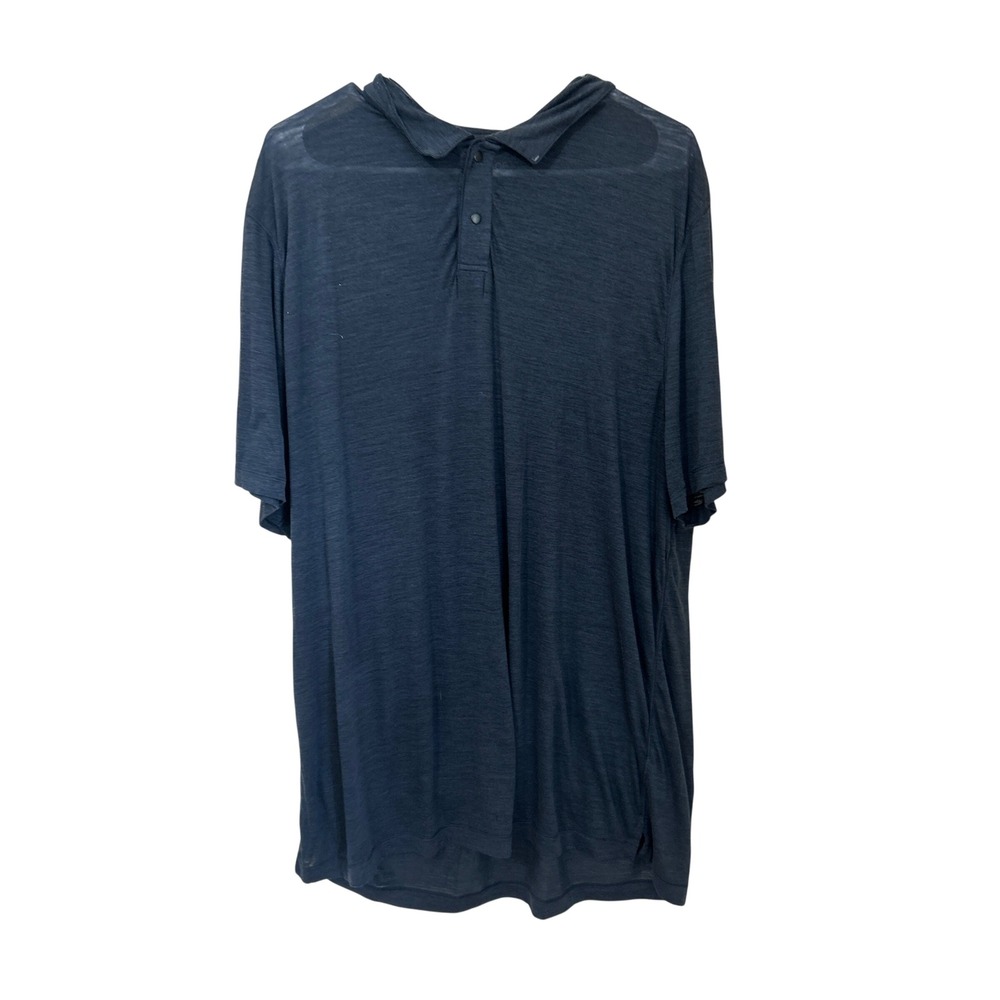 Proof Mens XXXL Polo Shirt 72-Hour Merino Wool Blend Navy Blue Huckberry